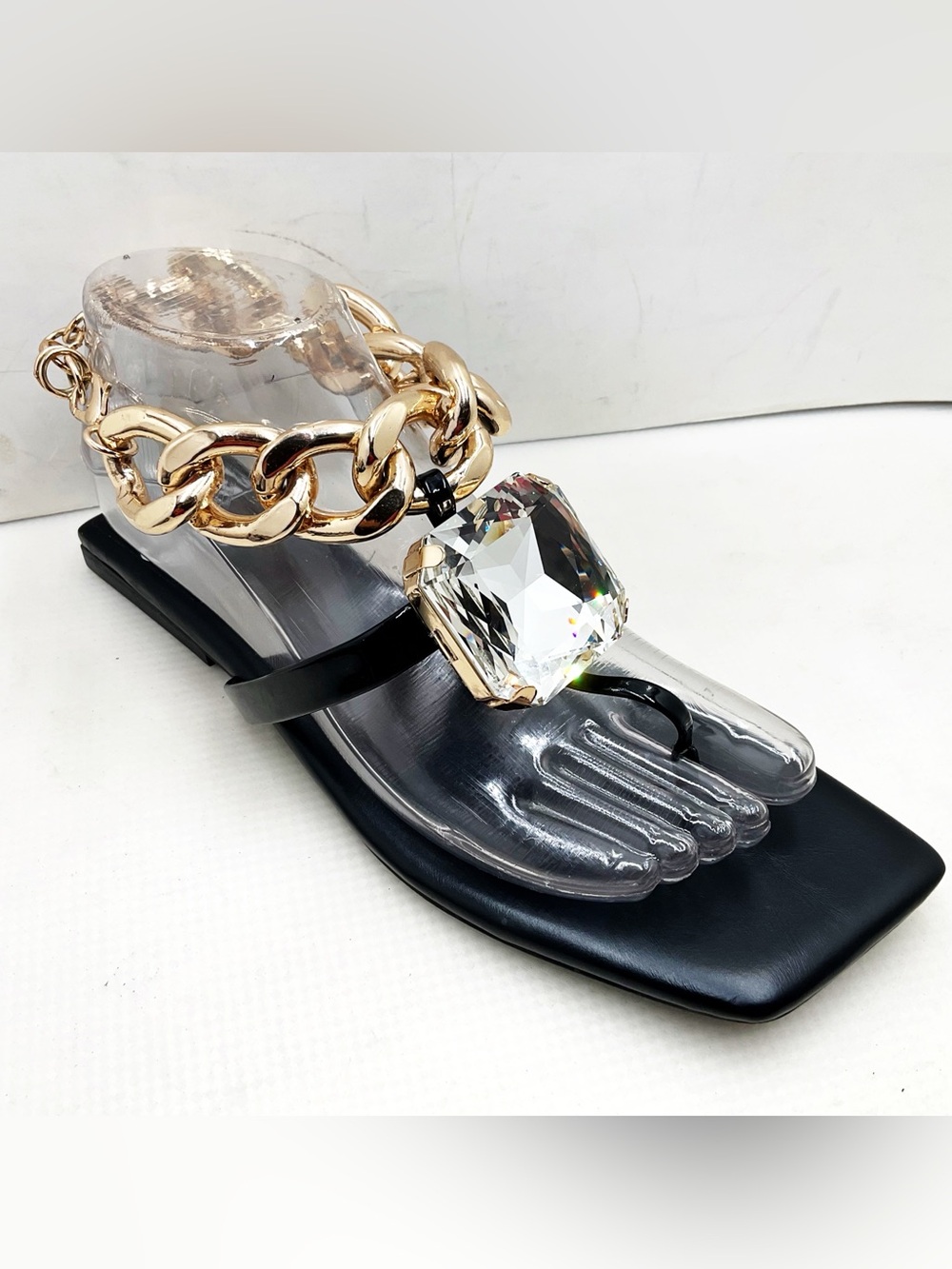 {Jeffrey Campbell} "Ring On It" Embellished Thong Sandals - Picture 2 of 16